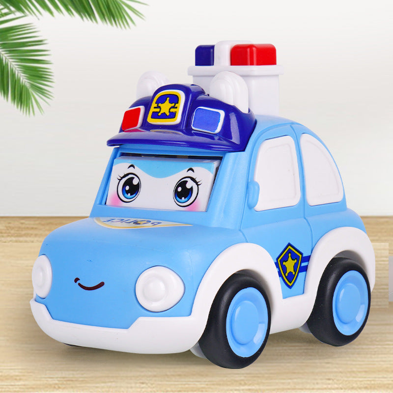 Children's Cartoon Police Car Toy Boy Stall Toy Car