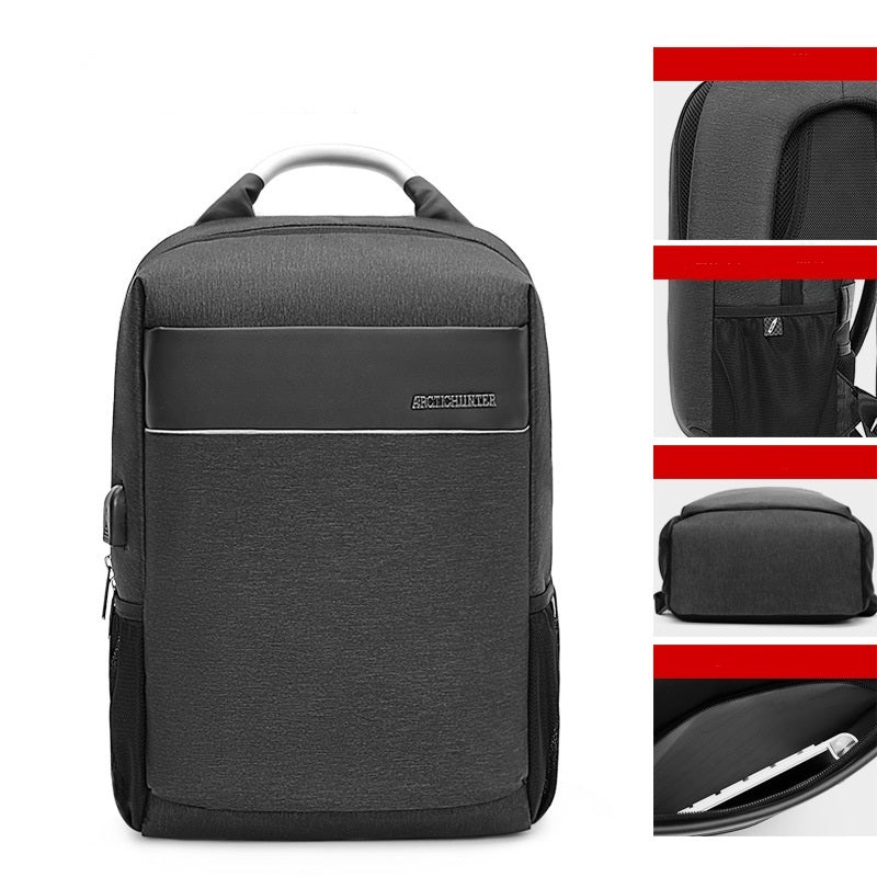 Computer backpack men''s European and American trend schoolbag