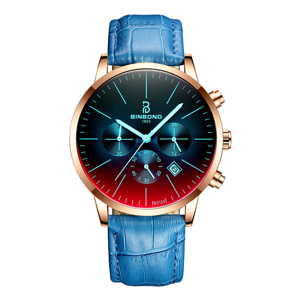 Ultra-thin Multi-Function Symphony Sports Men s Waterproof Blue Watch