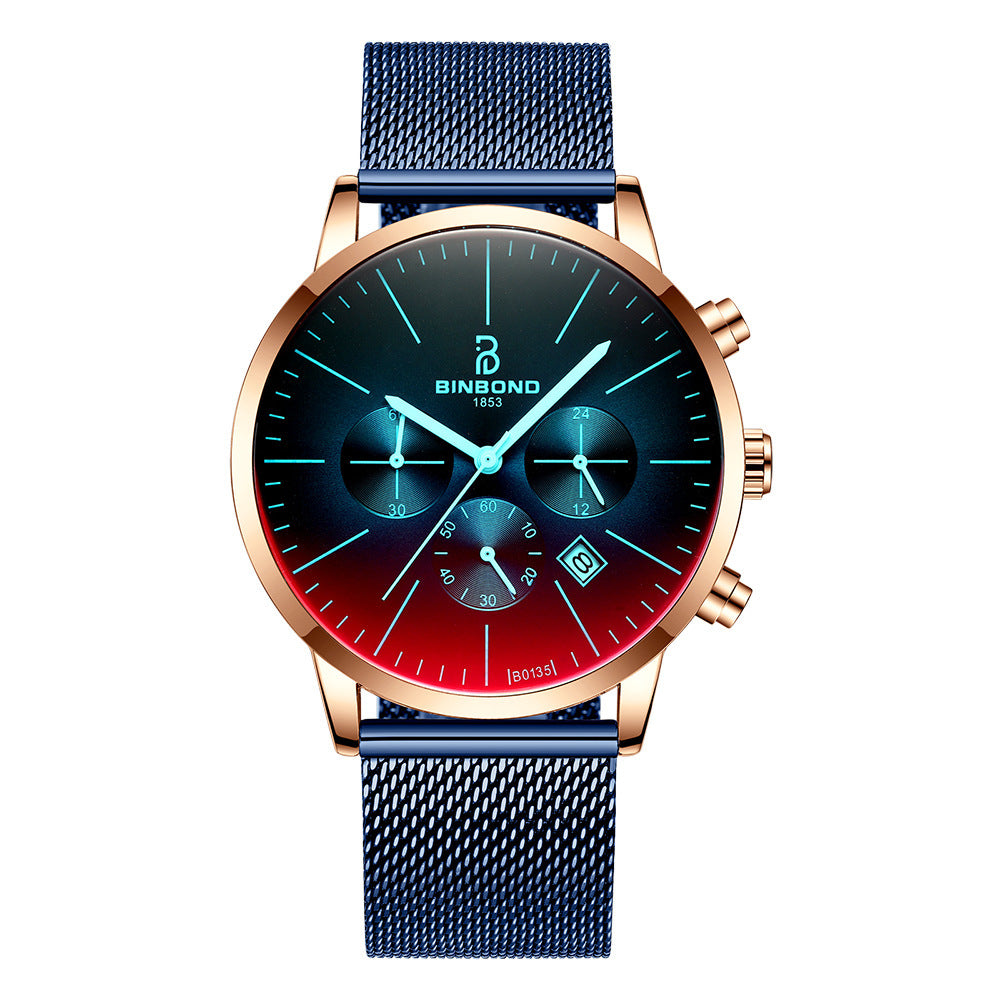 Ultra-thin Multi-Function Symphony Sports Men s Waterproof Blue Watch