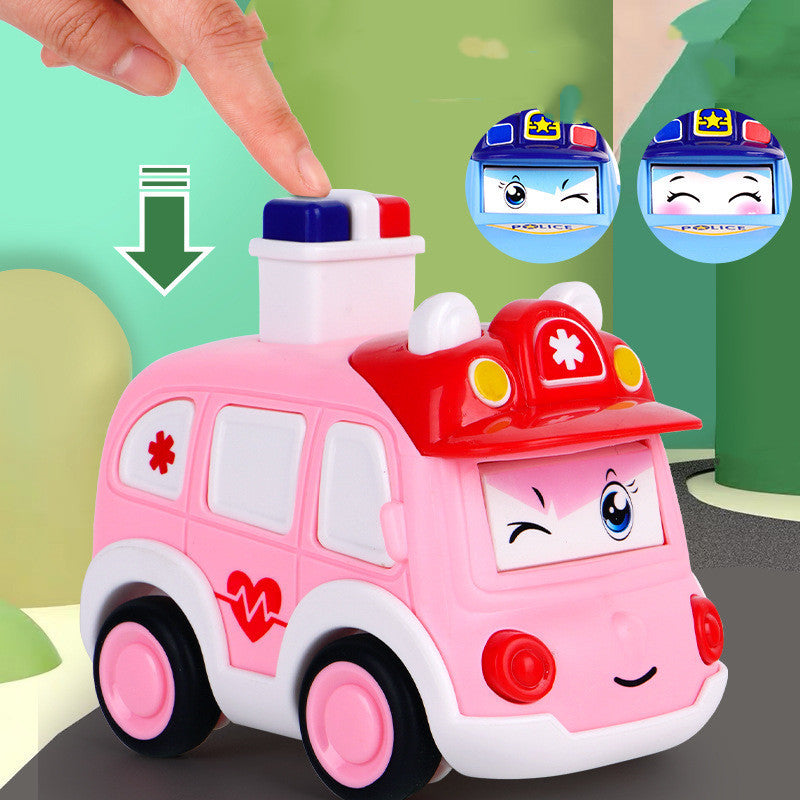 Children's Cartoon Police Car Toy Boy Stall Toy Car