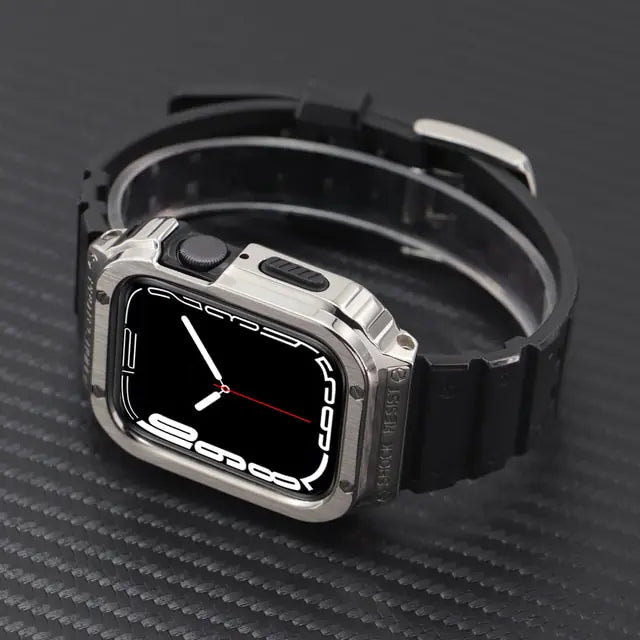 Watch Band Stainless Steel And Rubber