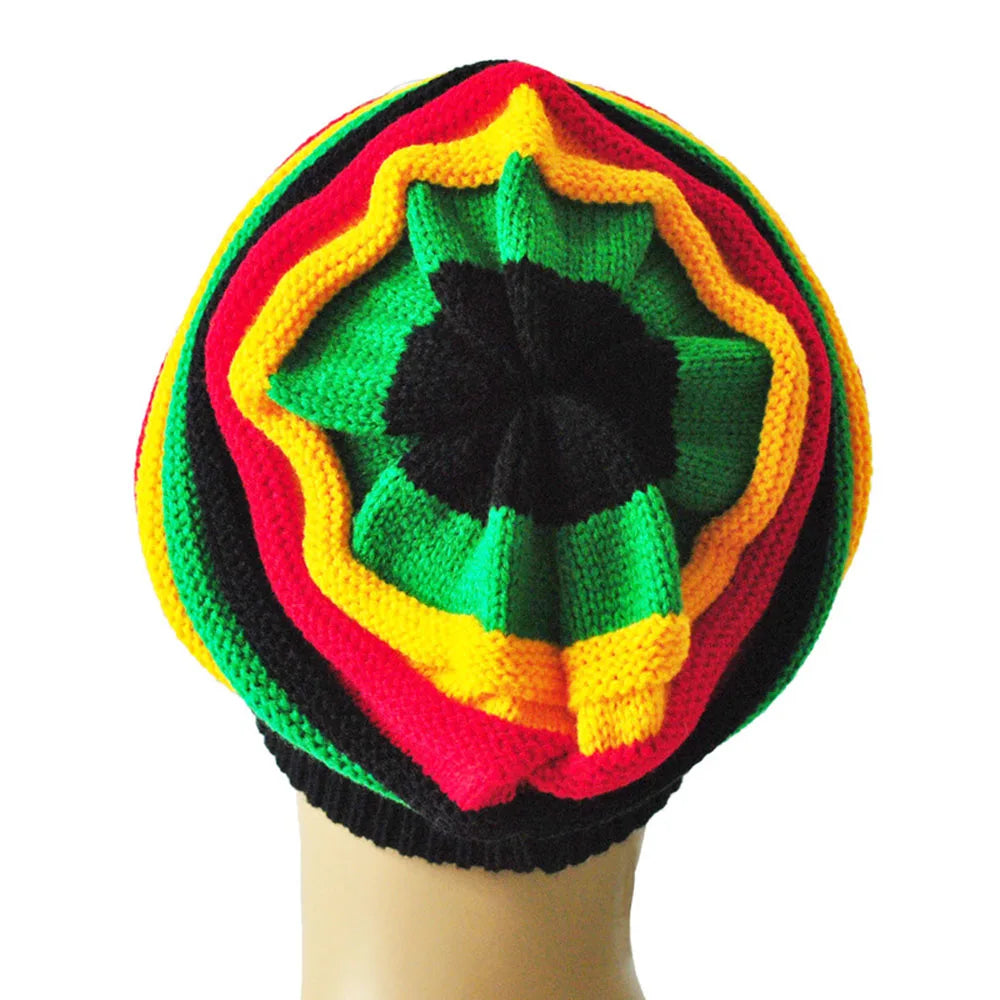 Colored Striped Women's Knit Cap Jamaica Reggae Gorro Rasta Style Cappello HipPop Colour Fall Fashion Men's Winter Hats Female