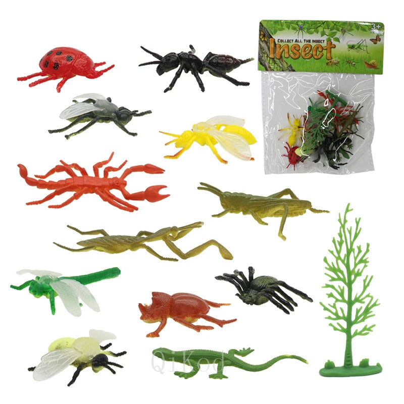 Wild Marine Animals Dinosaur Farm Insects Small Animal Simulation Animal Model Toy Action Figures Set Figurines Toy For Kid Gift