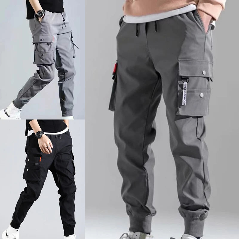 Thin Design Men Trousers Jogging Military Cargo Pants Casual Work Track Pants Summer Plus Size Joggers Men's Clothing Teachwear