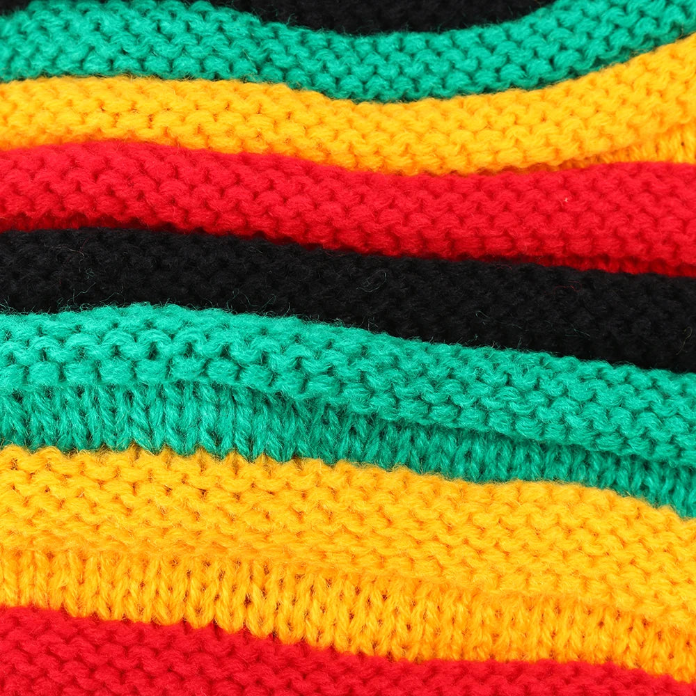 Colored Striped Women's Knit Cap Jamaica Reggae Gorro Rasta Style Cappello HipPop Colour Fall Fashion Men's Winter Hats Female