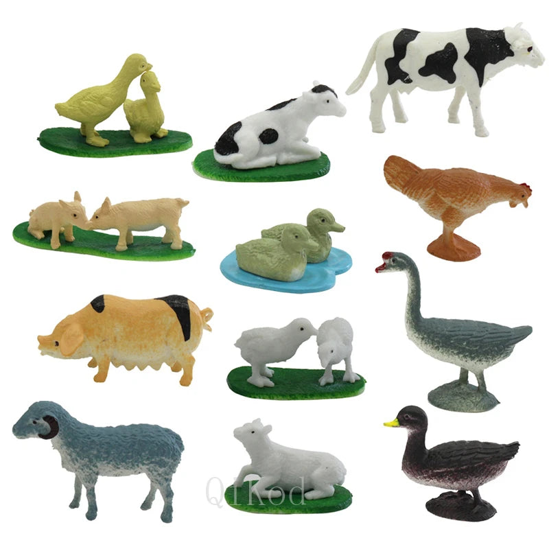 Wild Marine Animals Dinosaur Farm Insects Small Animal Simulation Animal Model Toy Action Figures Set Figurines Toy For Kid Gift