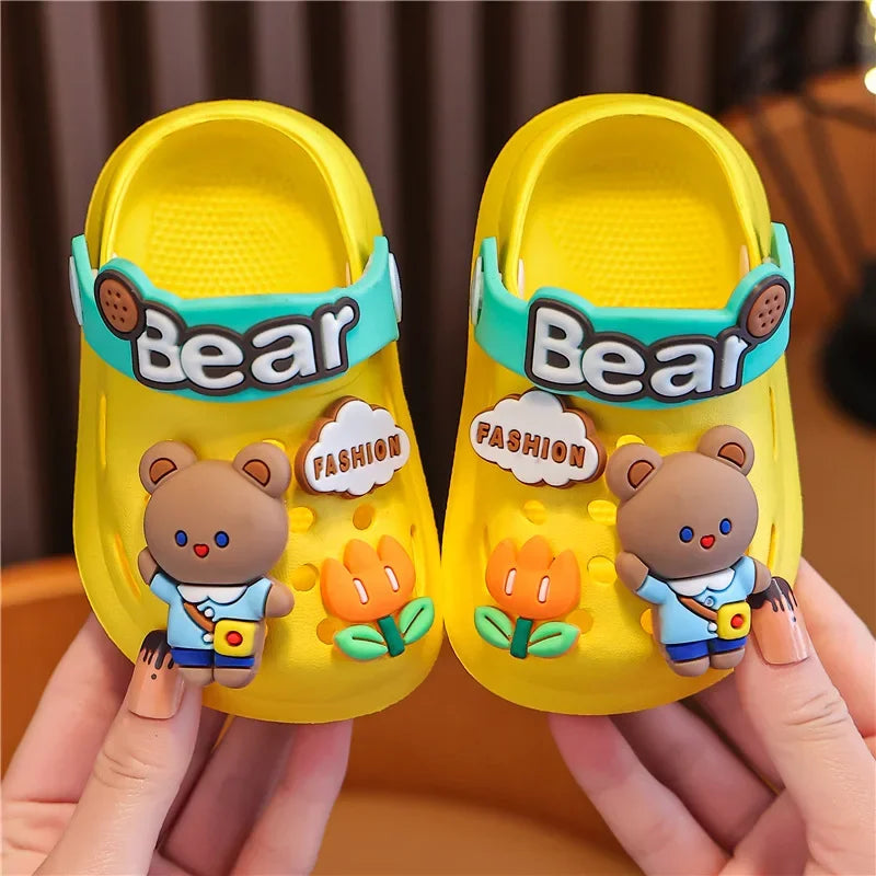 Children's slippers summer boys and girls baby bath cartoon cute soft soled boys  kids slippers  boys shoes