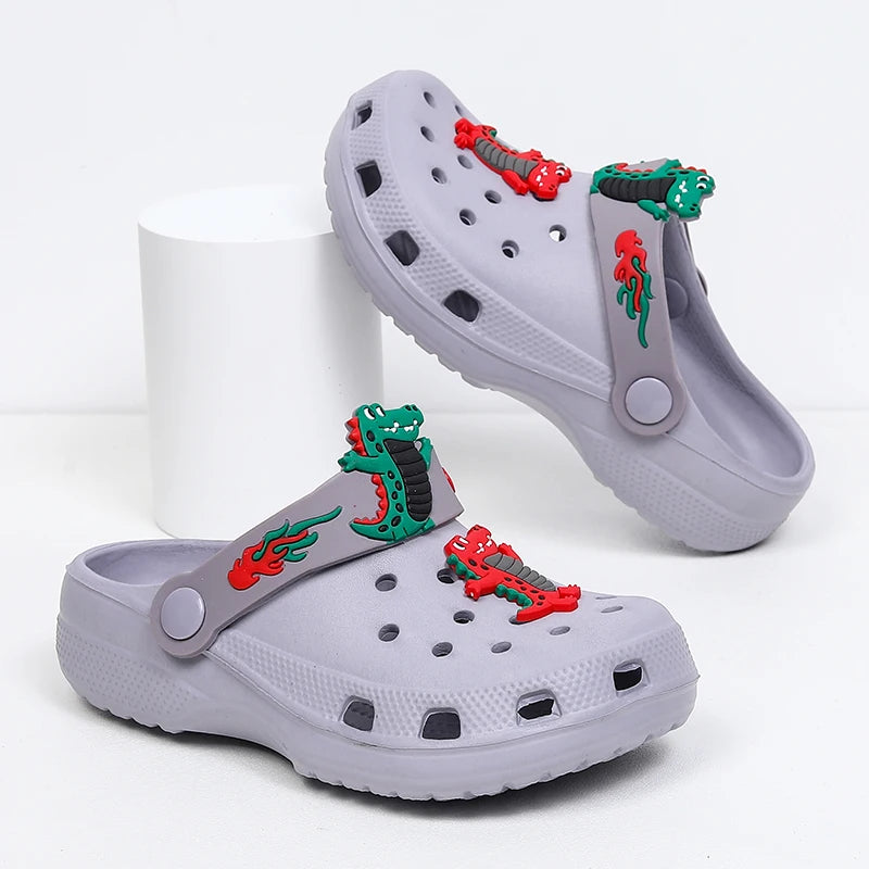 Children Sslippers Boys Clogs Cartoon Crocodile Kids Casual Shoes Cute Beach Indoor Soft Lightweight Boys Sandals Free Shipping