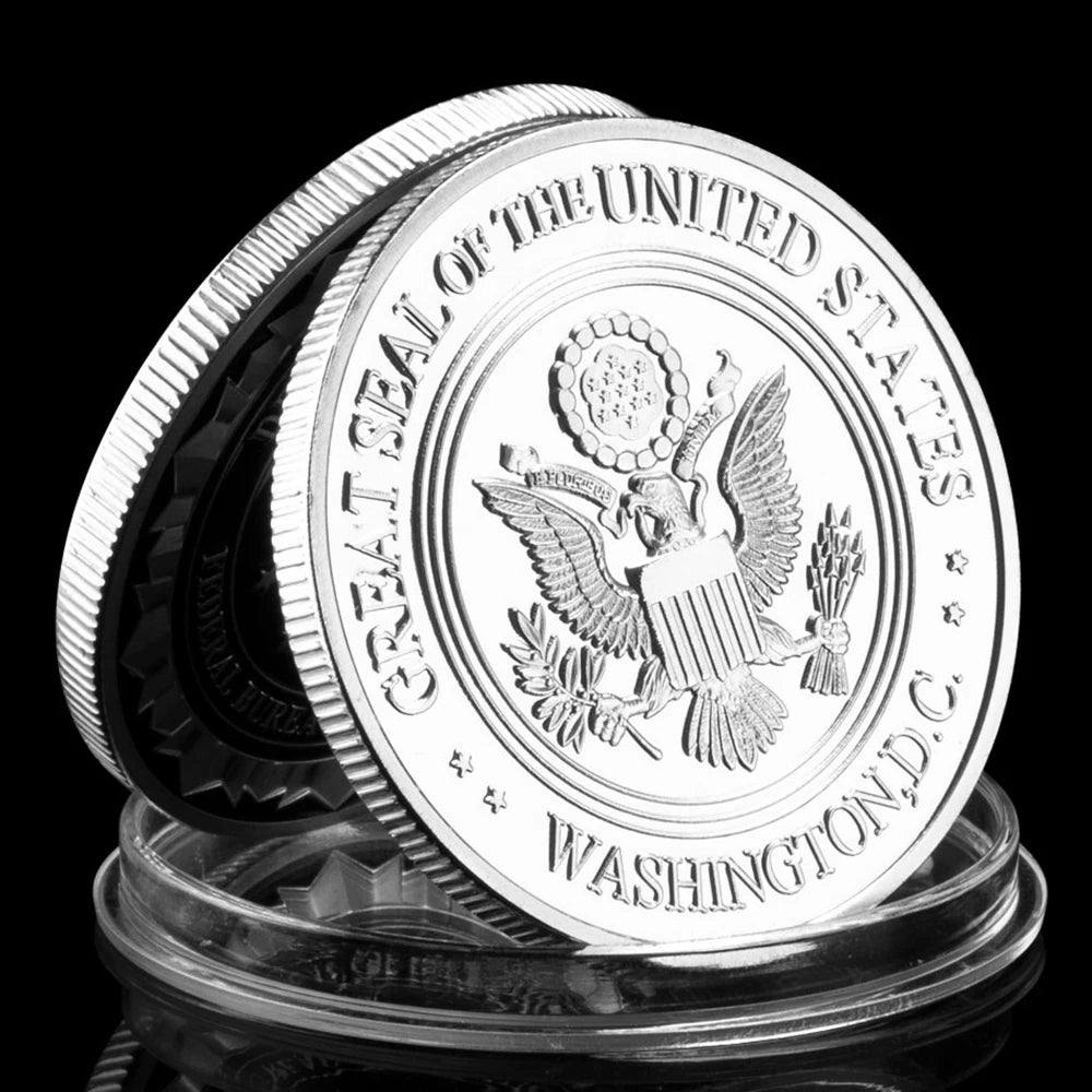 Department of Justice Federal Bureau of Investigation Souvenir Challenge Coin Commemorative Coin Collectible Gold Plated Coin