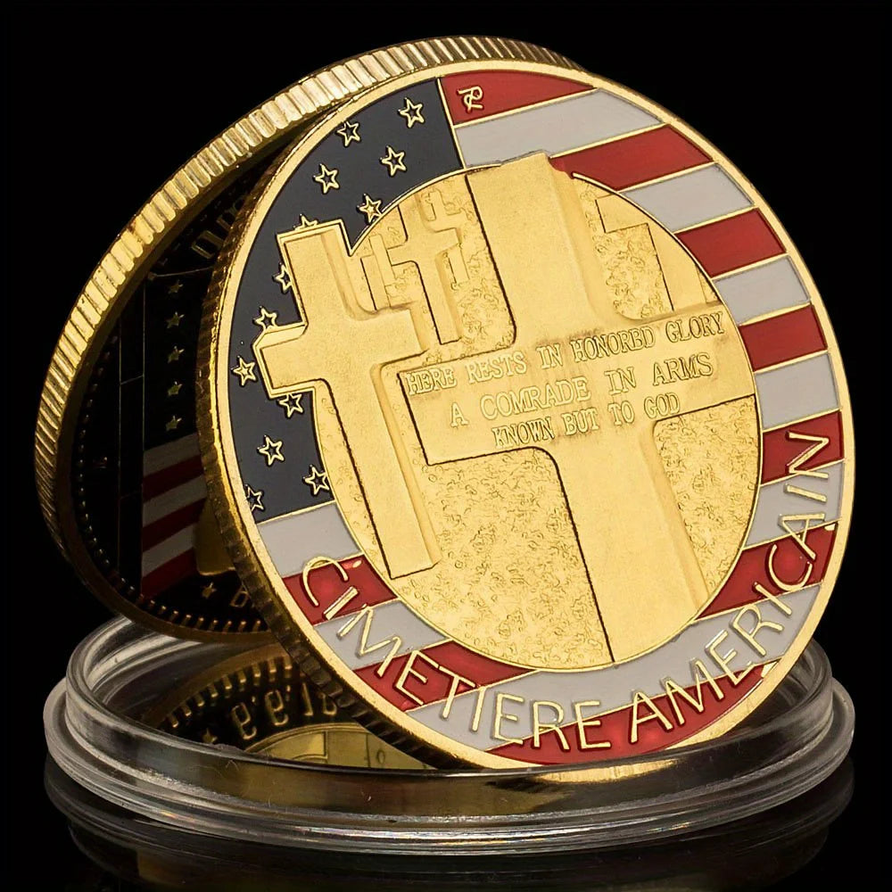 World War II Souvenir Coin 6.6.1944 Omaha Beach Commemorative Coin Normandy Landing Collection Art Golden Plated Challenge Coin