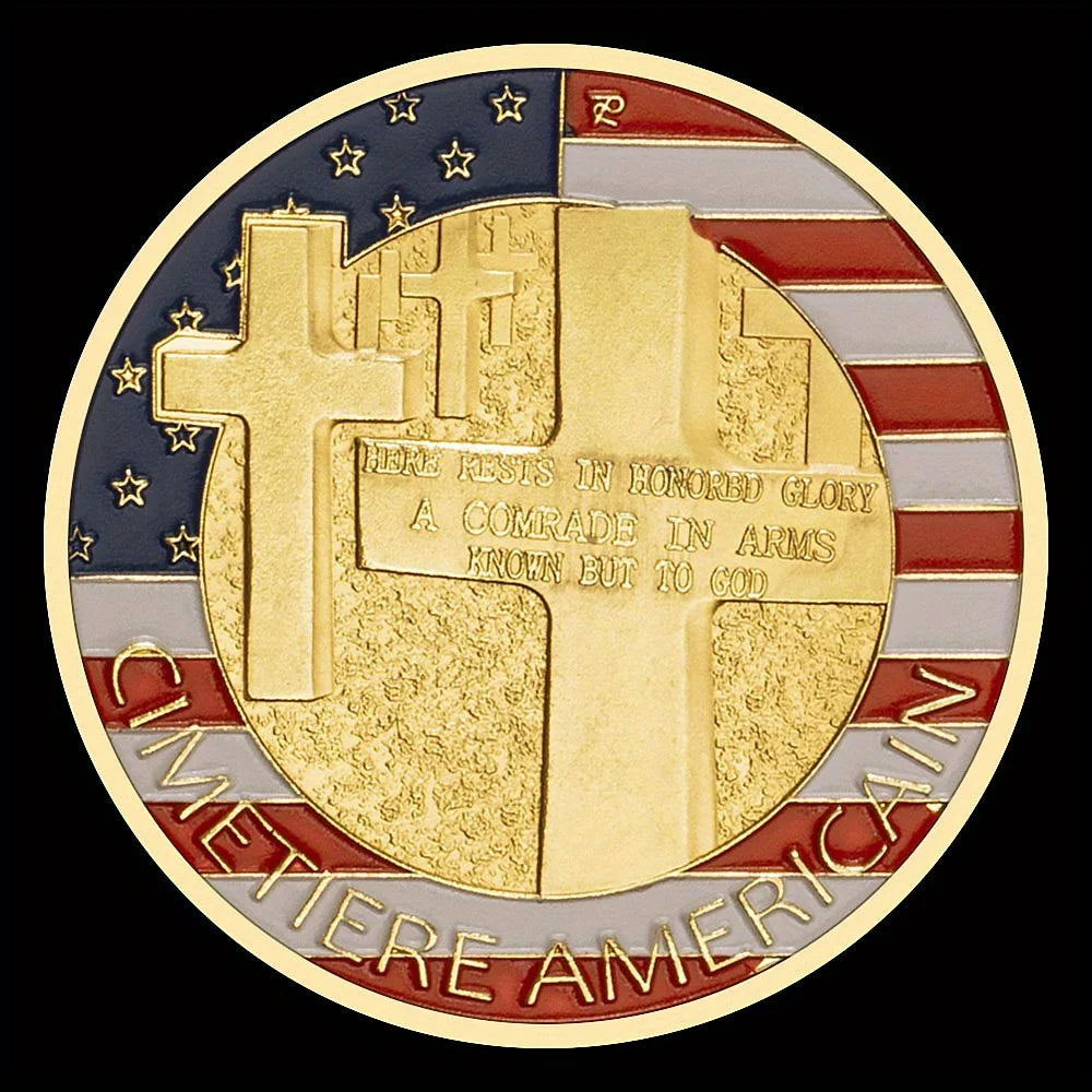 World War II Souvenir Coin 6.6.1944 Omaha Beach Commemorative Coin Normandy Landing Collection Art Golden Plated Challenge Coin