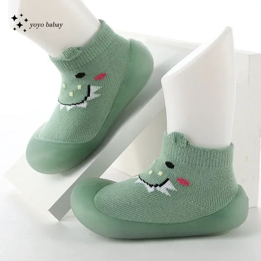 Toddler Shoes Baby Floor Shoes Children Sock Shoes Slip Resistant Infant Booties Boy Girl Rubber Sole Soft Indoor Floor Socks