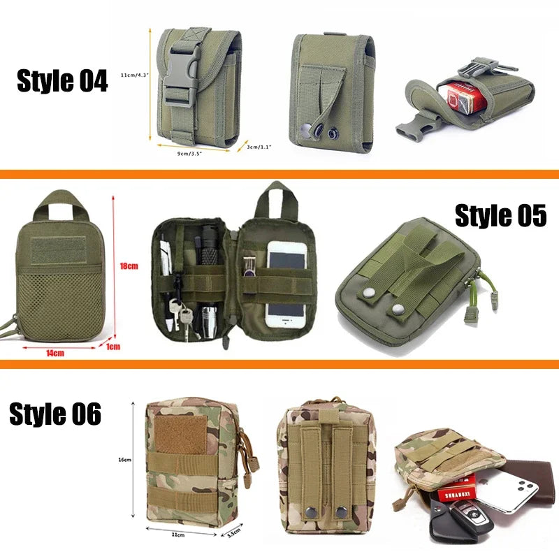 Tactical Bags Molle Pouches Military Gear Waist Bag Men Phone Pouch Camping Hunting Accessories Belt Fanny Pack Army EDC Pack