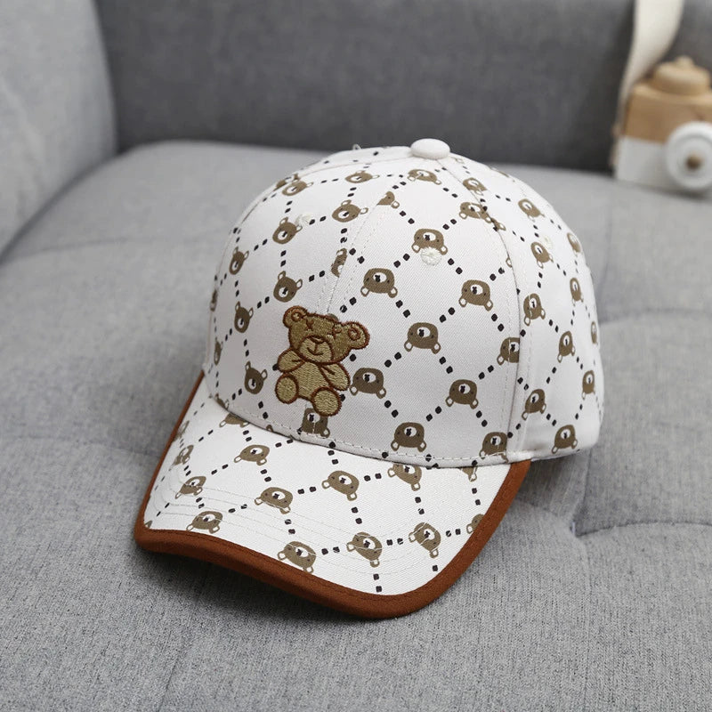 Fashion Bear Baby Hat Cartoon Kids Baseball Cap Infant Toddler Adjustable Snapback Hat бейсболка детская,панама детская