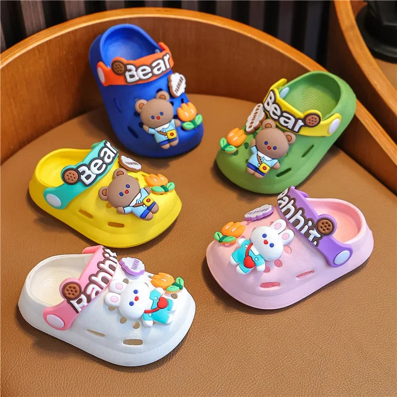 Children's slippers summer boys and girls baby bath cartoon cute soft soled boys  kids slippers  boys shoes