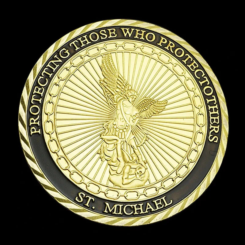 US Federal Bureau of Investigation Souvenir Coin United States FBI ST. Micheal Commemorative Coin Challenge Coin Collection Gift