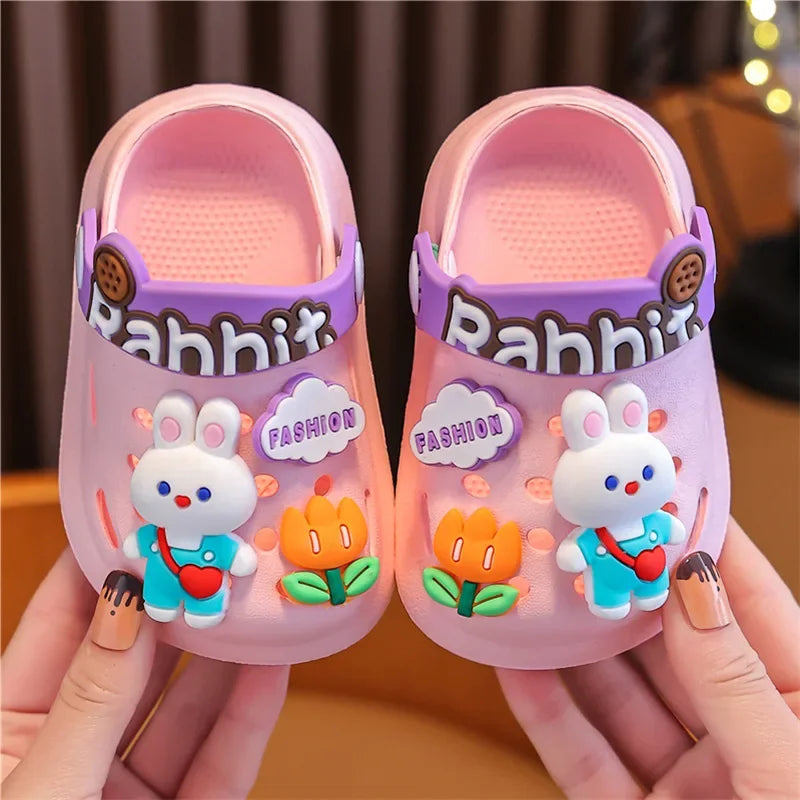 Children's slippers summer boys and girls baby bath cartoon cute soft soled boys  kids slippers  boys shoes