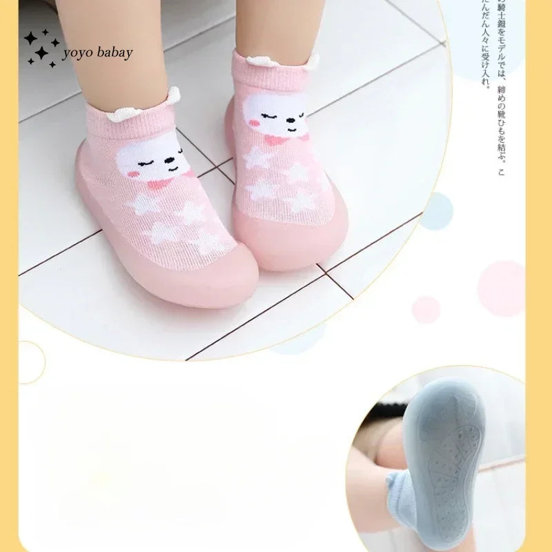 Toddler Shoes Baby Floor Shoes Children Sock Shoes Slip Resistant Infant Booties Boy Girl Rubber Sole Soft Indoor Floor Socks