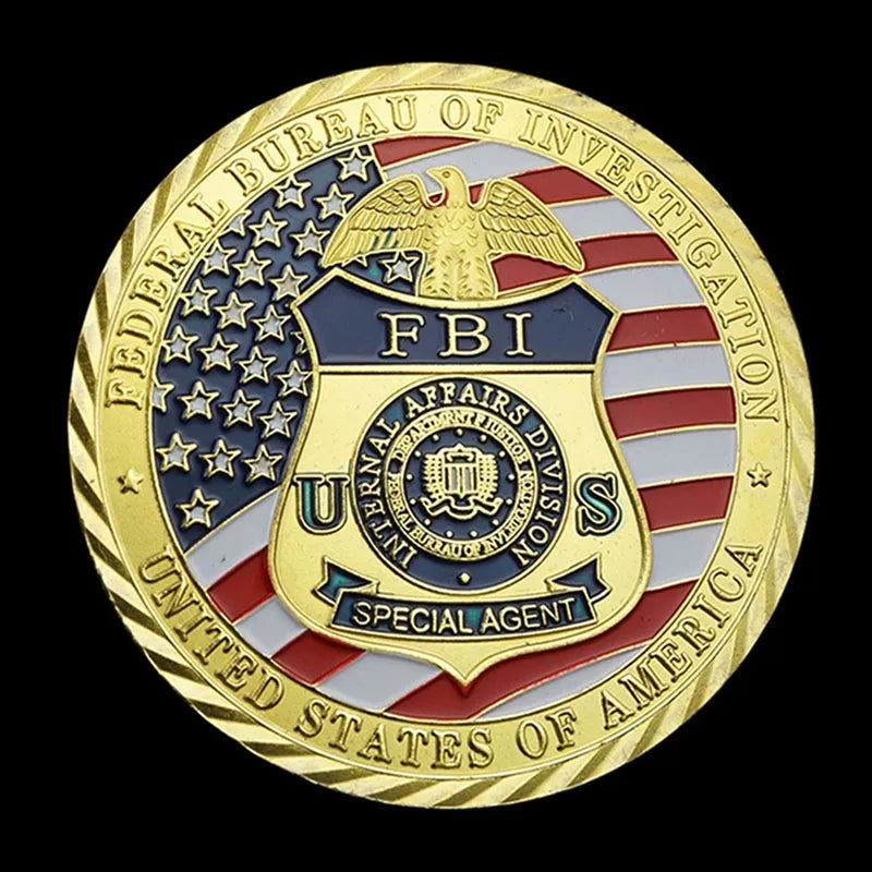 US Federal Bureau of Investigation Souvenir Coin United States FBI ST. Micheal Commemorative Coin Challenge Coin Collection Gift