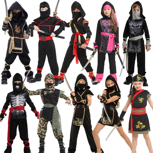 Umorden Halloween Costumes Boys Dragon Ninja Costume Girls Warrior Cosplay Carnival Party Fancy Dress Up for Kids Children