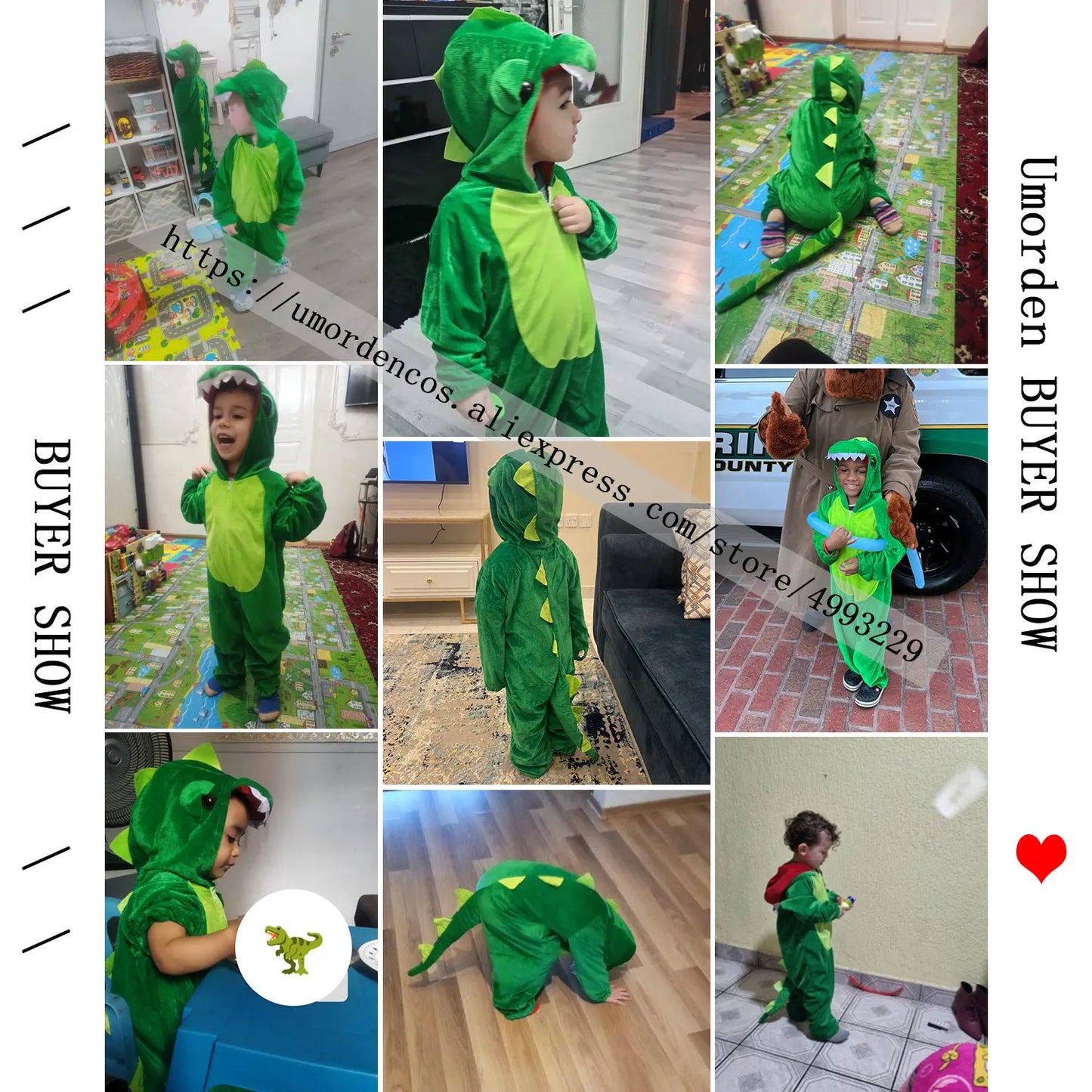 Cute Kids Animal Dinosaur Kugurumi Costume Cosplay Boys Child Green Black Kindergarten School Party Game Role Play Suit Umorden