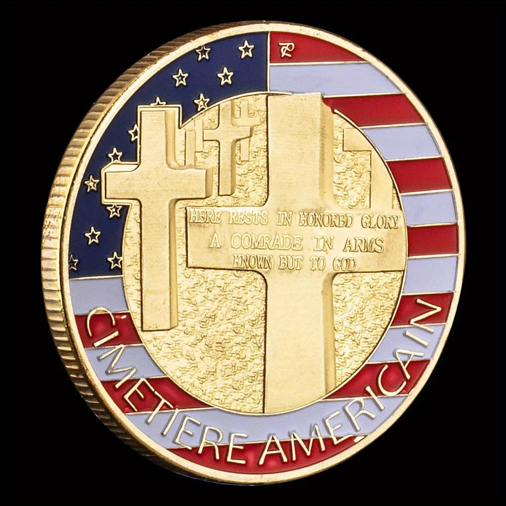 World War II Souvenir Coin 6.6.1944 Omaha Beach Commemorative Coin Normandy Landing Collection Art Golden Plated Challenge Coin