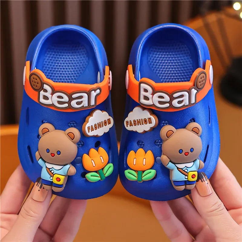 Children's slippers summer boys and girls baby bath cartoon cute soft soled boys  kids slippers  boys shoes