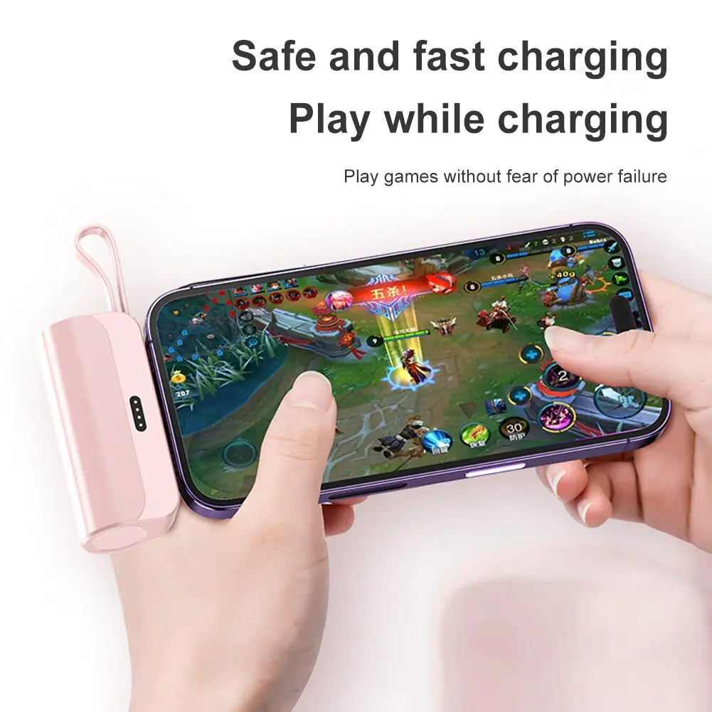 Wireless Power Bank 5000mAh Large Capacity Mobile Power Bank Portable Charger Plug and Play Convenient for Home Travel