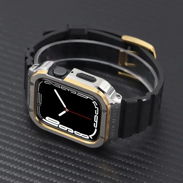 Watch Band Stainless Steel And Rubber