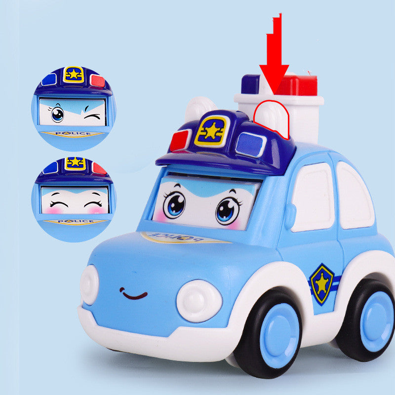 Children's Cartoon Police Car Toy Boy Stall Toy Car