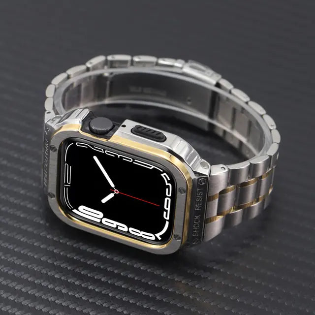 Watch Band Stainless Steel And Rubber