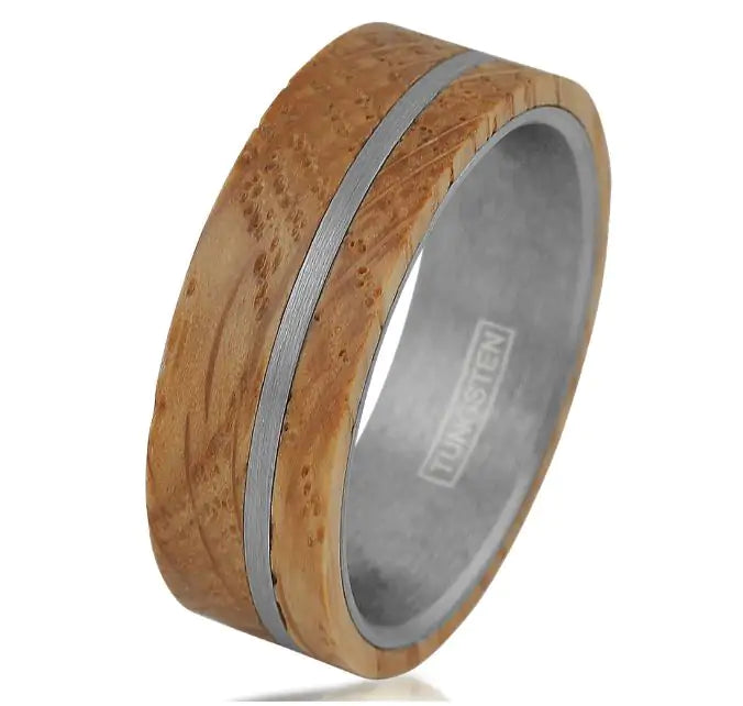 Tungsten and Whiskey Barrel Ring