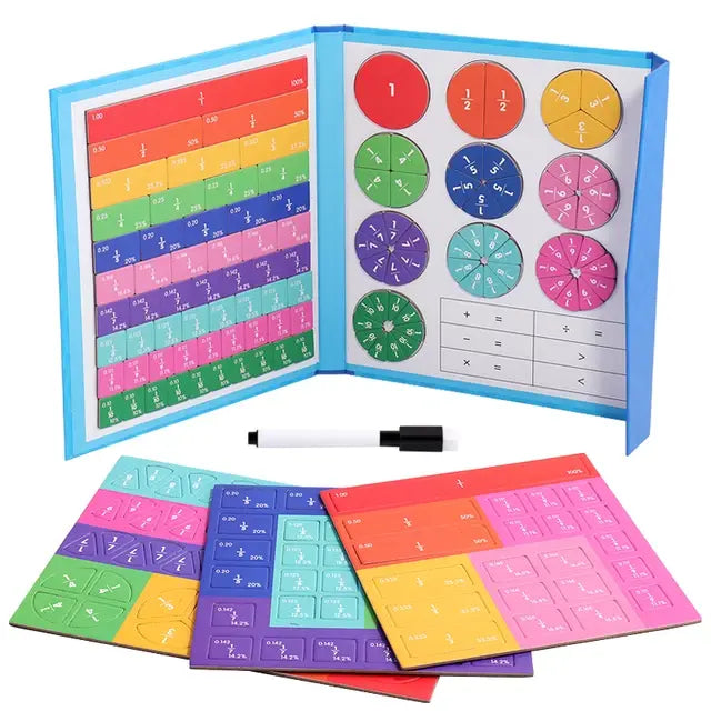 Children Magnetic Fraction Learning Math Toys